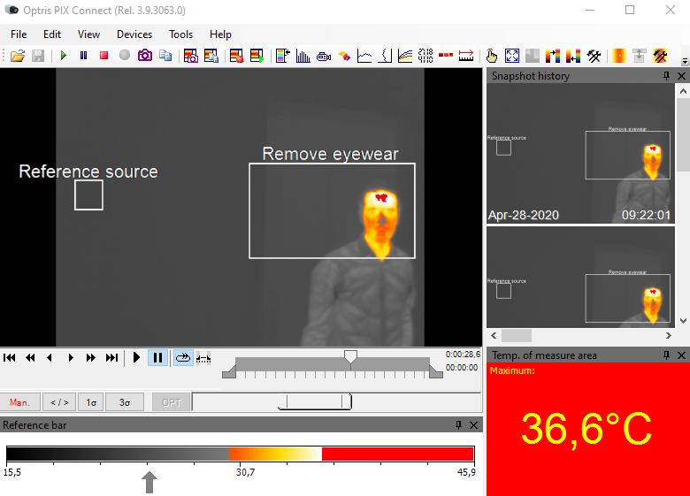 Pix Connect fever screening temperature measurement