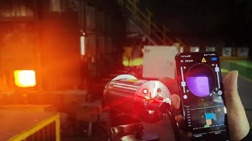 Innovative ratio pyrometer with video sighting