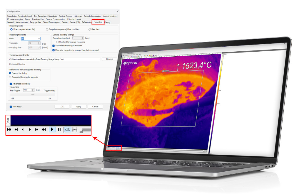 Analyze, Record, Segment, and Edit Thermal Files for Detailed Analysis