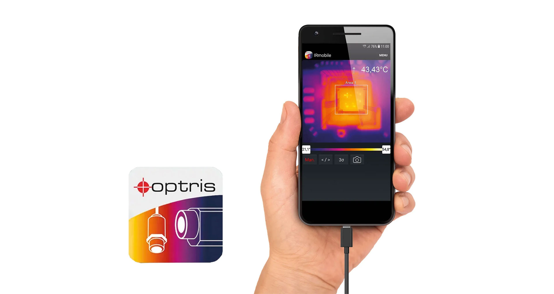Optris IR Mobile App for Android
