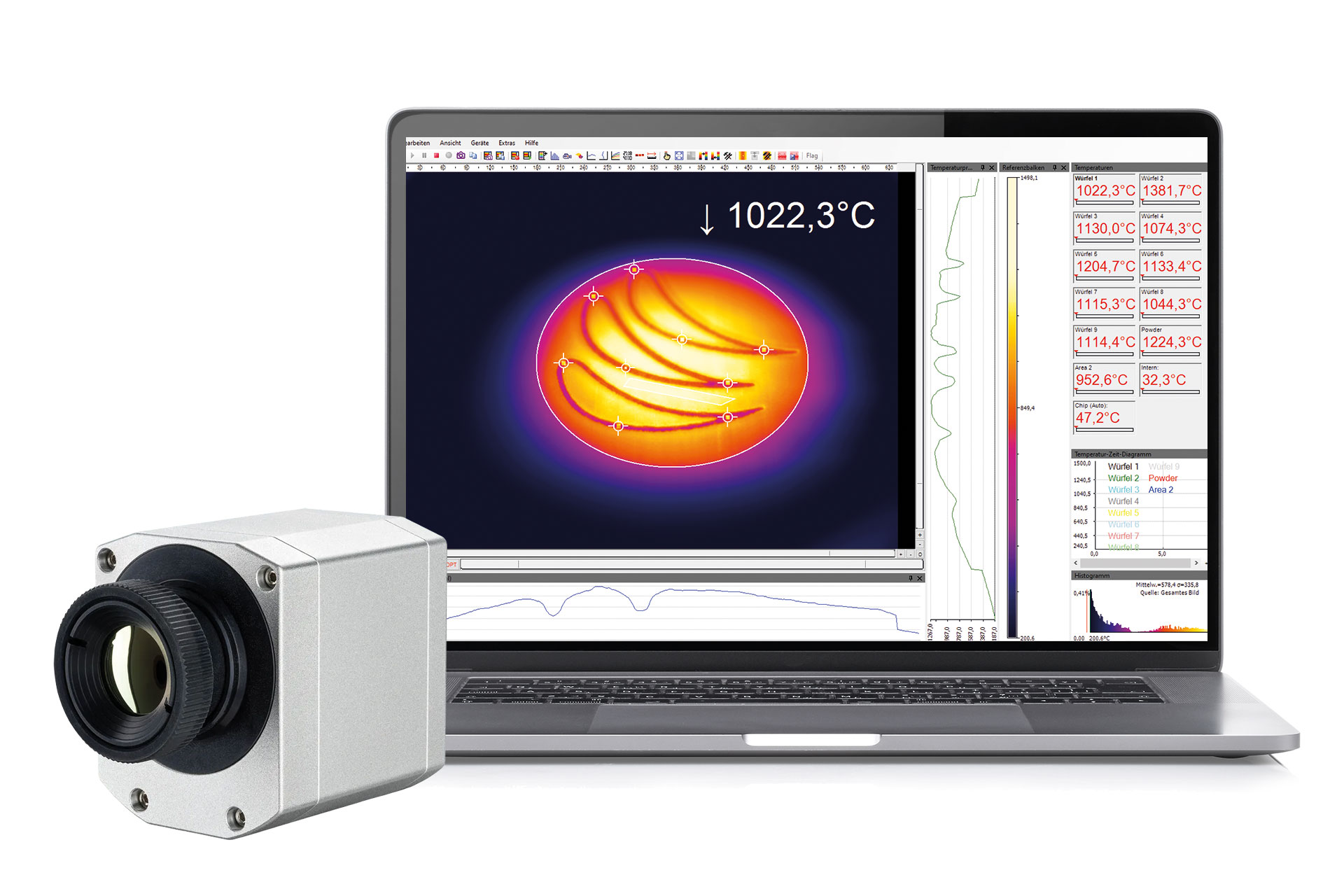 Pix Connect is free software that can be used to operate a wide range of Optris non-contact temperature products