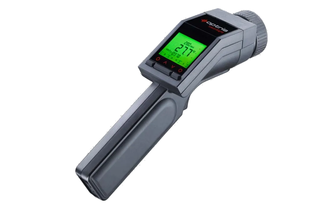 Optris introduces the portable IR thermometer LaserSight (LS) with patented crosshair laser sighting