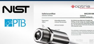 Free NIST or PTB Calibration Certificate for Your CS LT Pyrometers